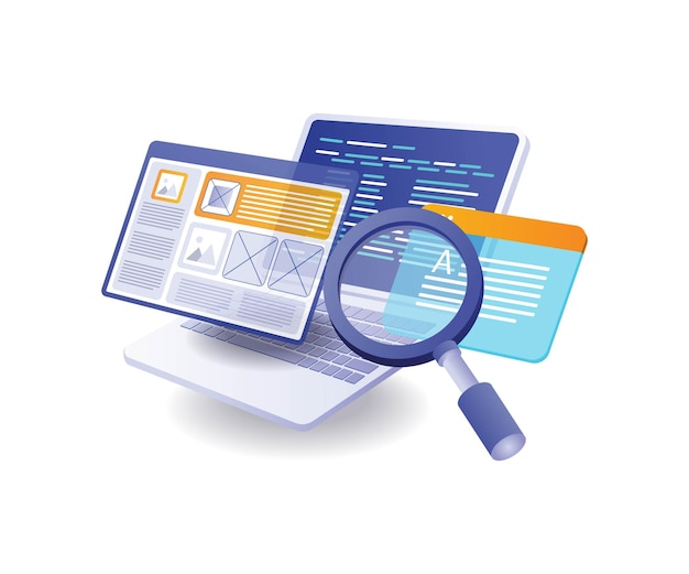 Vector developer programmer web layout analysis