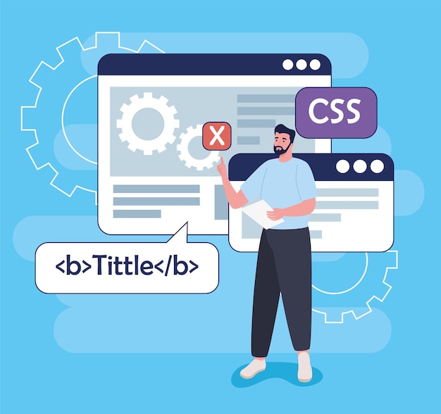 Vector development software with languages and templates webpages