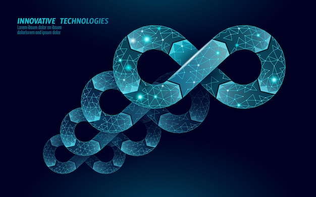 Vector devops software development operations infinity symbol programmer administration system life cycle quality coding building testing release monitoring online freelance vector illustration