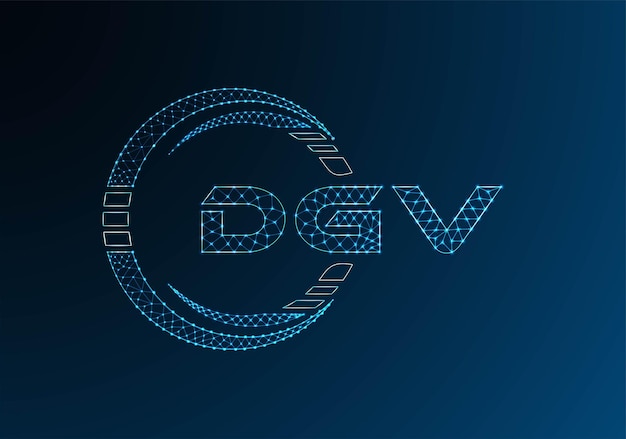 Vector dgv low poly letter logo vector design dgv lower poly logo design