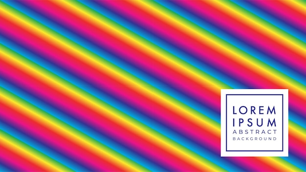 Vector diagonal rainbow stripe pattern abstract background design template