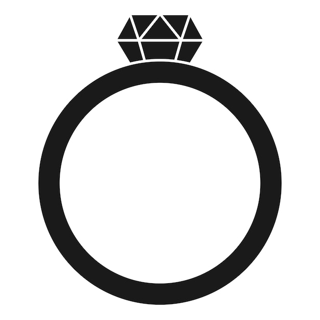 Vector diamond ring icon vector