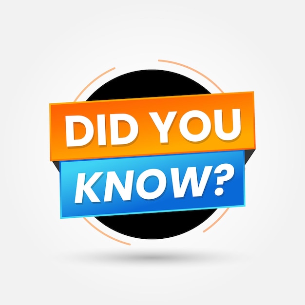 Vector did you know design concept