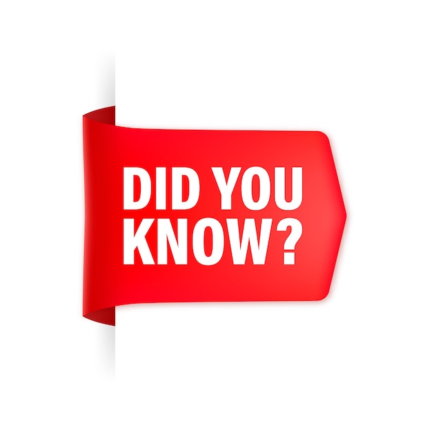 Vector did you know red ribbon
