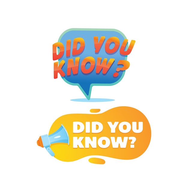 Vector did you know title icon label