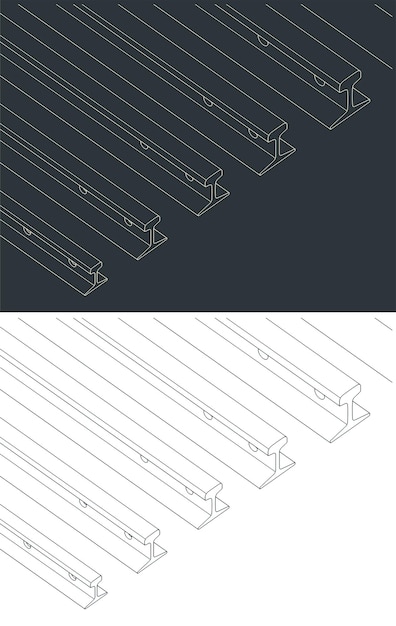 Vector different sizes of rails