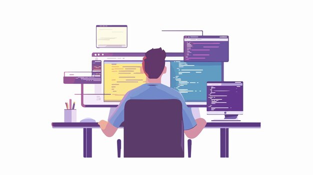 Vector digital application development and software concept illustration