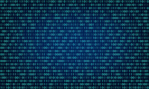 Vector digital  binary code background. matrix style program. random falling numbers.