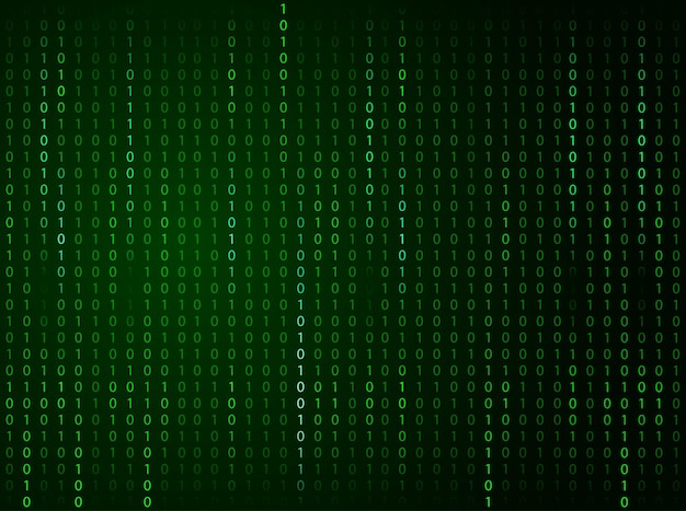 Vector digital binary data and streaming binary matrix code background