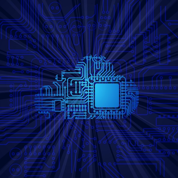Vector digital cloud security pattern