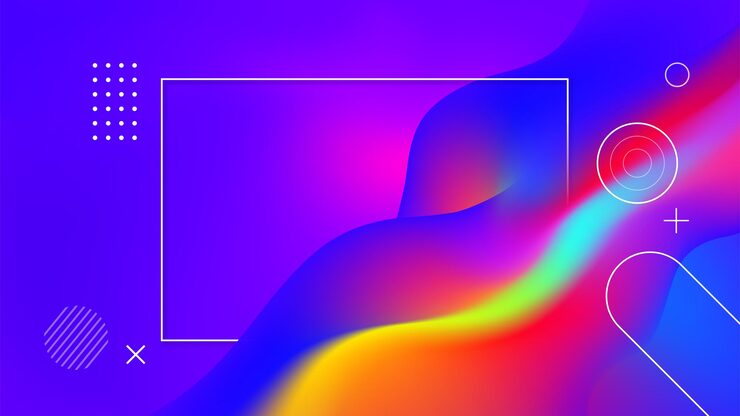 Digital geometric tech elements cloud computer abstract background