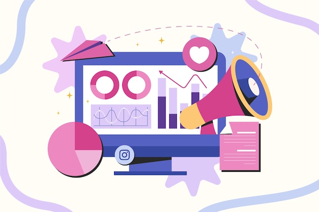 Vector digital marketing background