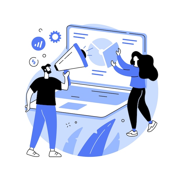 Vector digital marketing strategy abstract concept vector illustration