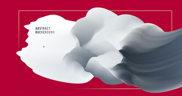 Vector dimensional gradient shape element for design, abstract colorful fluid vector background, flowing 3d wave, color dynamic motion layout.