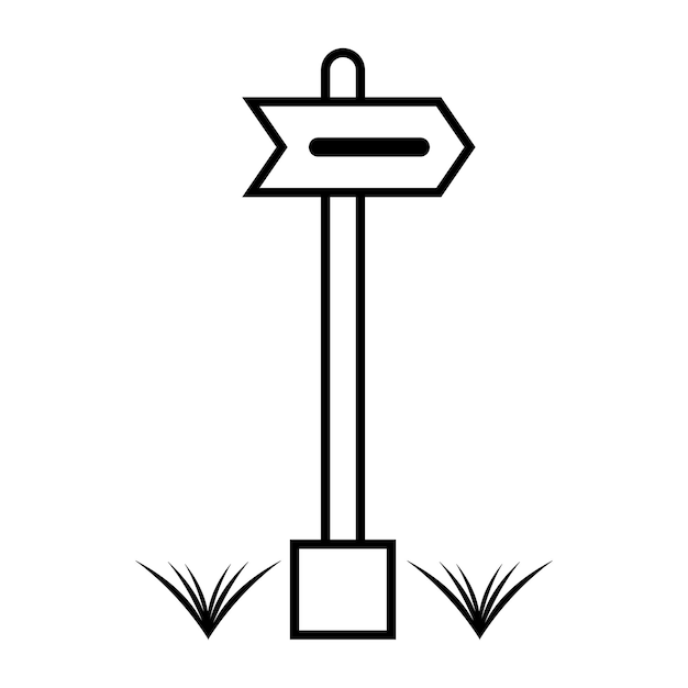 Vector direction signboard icon logo vector design template
