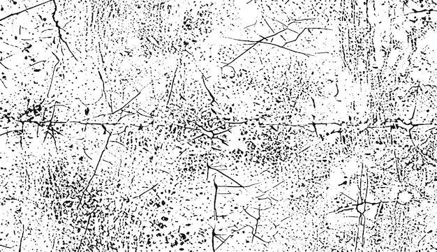 Vector distressed grunge texture overlay with cracks and speckles