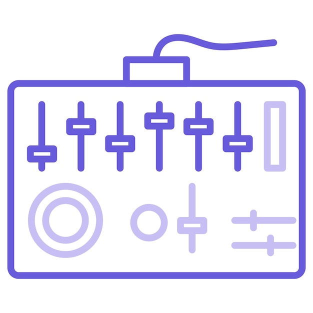 Vector dj mixer vector illustration