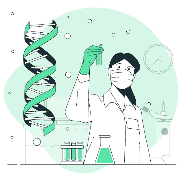 Vector dna concept illustration