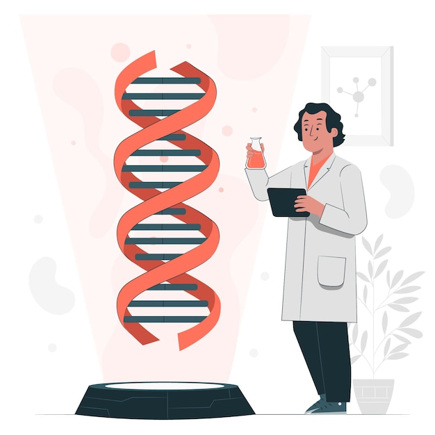Vector dna concept illustration