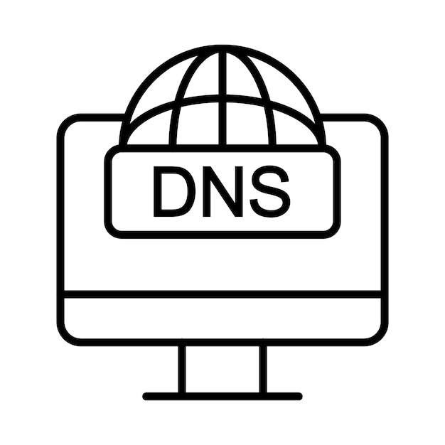 Vector dns line illustration