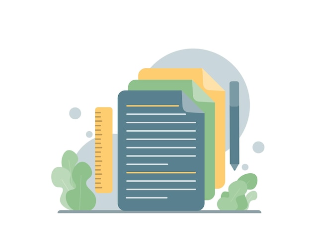 Vector document project. project planning, task assignment, business case, business analysis. vector