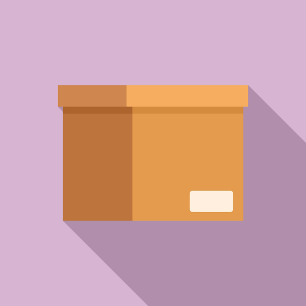 Vector documents carton box icon flat illustration of documents carton box vector icon for web design