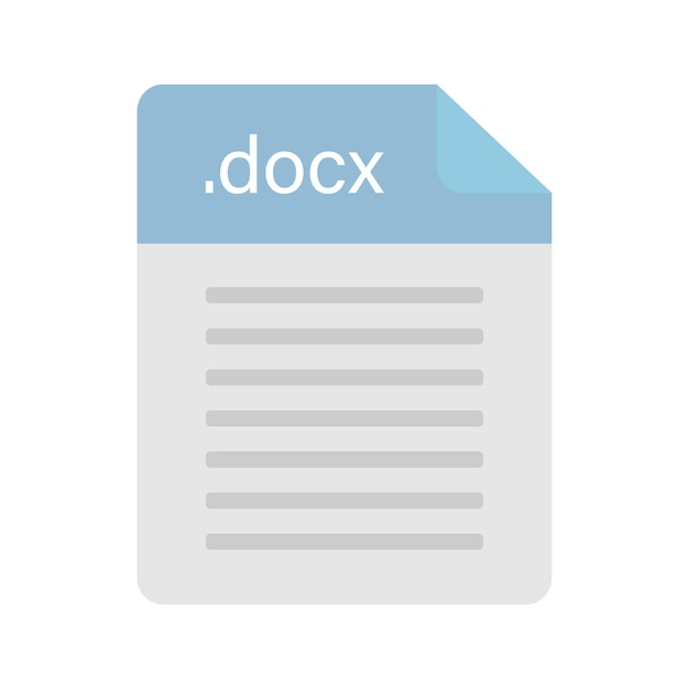 Vector docx format docx file docx extentsion of the document vector