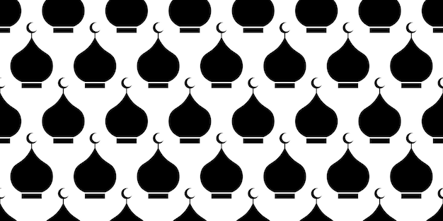 Vector dome mosque seamless pattern