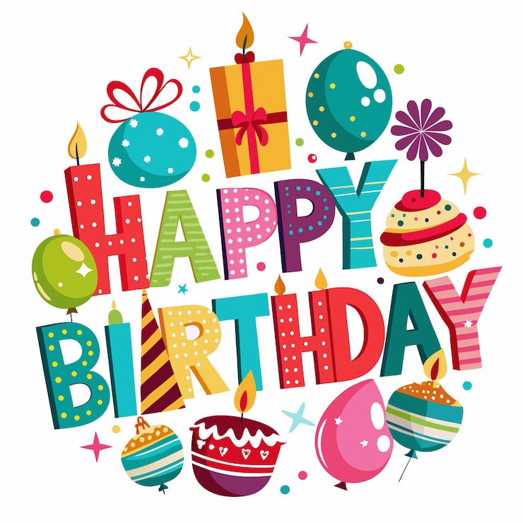 Vector doodle happy birthday