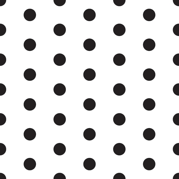 Vector dotted circle shape pattern vector seamless doodle black and white abstract background illustration