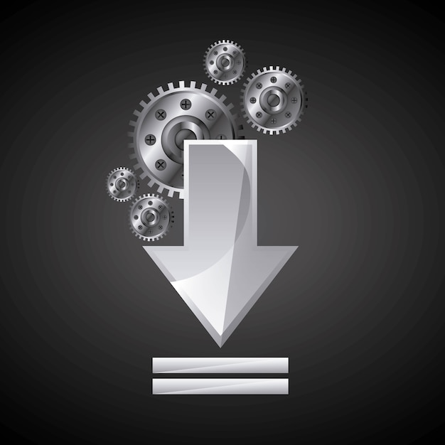 Vector download arrow icon. internet design. vector graphic