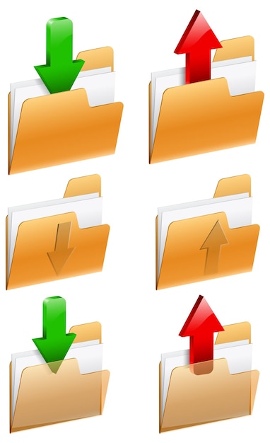 Vector download and upload concept