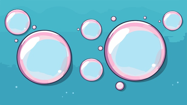 Vector a drawing of bubbles with bubbles in the background