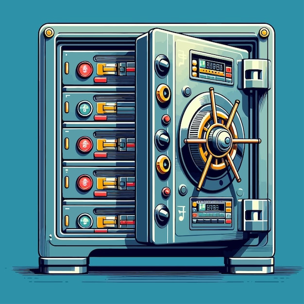 Vector a drawing of a machine with a dial that says  no engine  on it