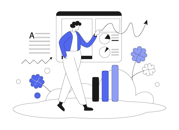 Vector a drawing of a man with a book called a large letter