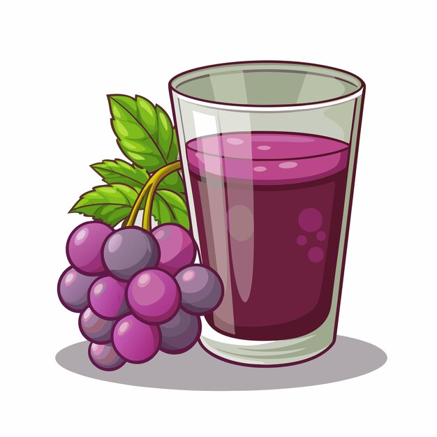 Vector drink vector illustration of sweet grape juice