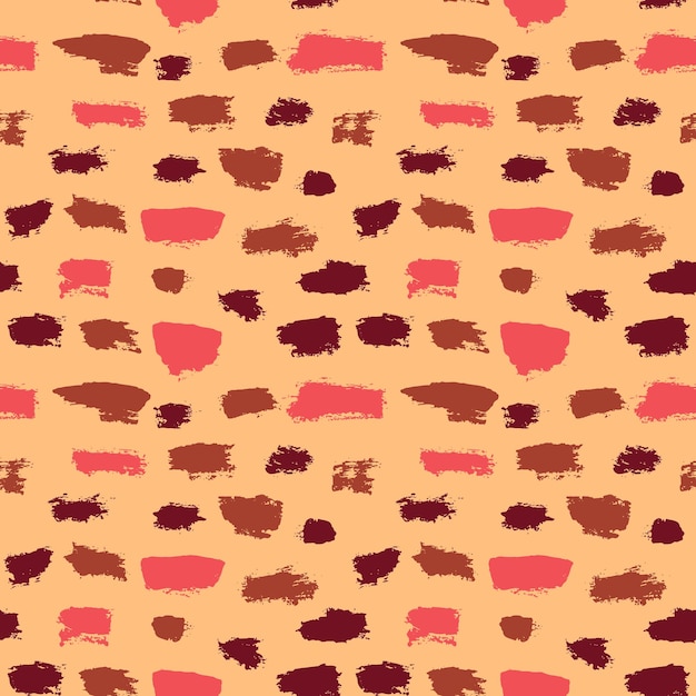 Vector dry brush seamless vector brick wall imitation pattern