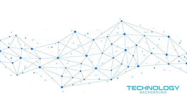 Vector dynamic abstract network mesh background with colorful connected nodes and geometric lines representing digital communication big data connections and futuristic technology structure design