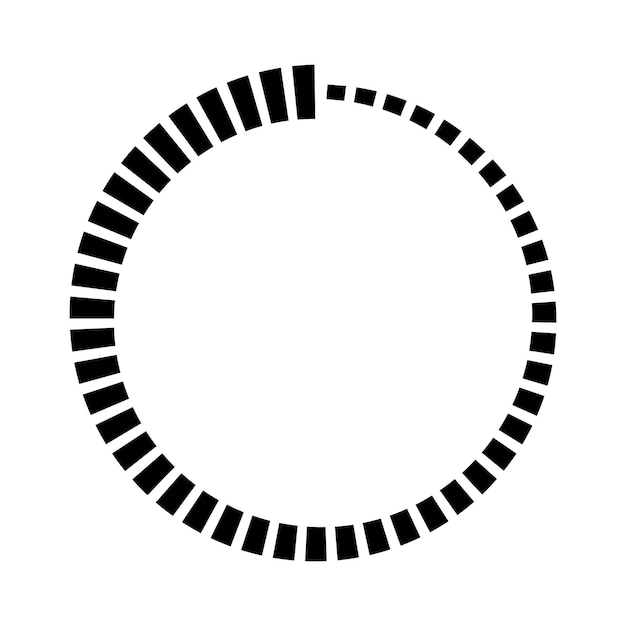 Vector dynamic circular progress bar circular loading indicator with geometric segments
