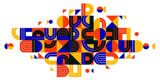 Vector dynamic messy abstract vector design composition minimal lined modern art stylish geometry elements isolated over white