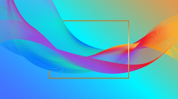 Vector dynamic vibrant colorful wave background 