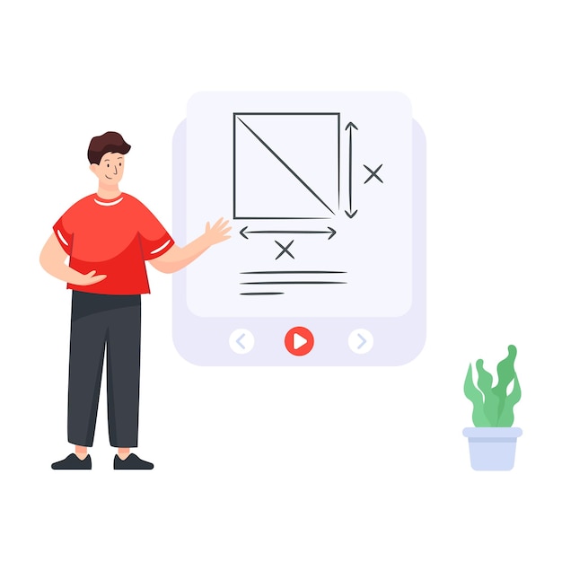 Vector an e learning flat vector illustration