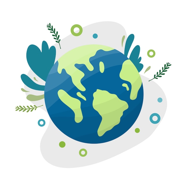 Vector earth vector design for ozone and earth day event