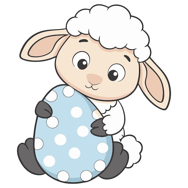 Vector easter sheep vector