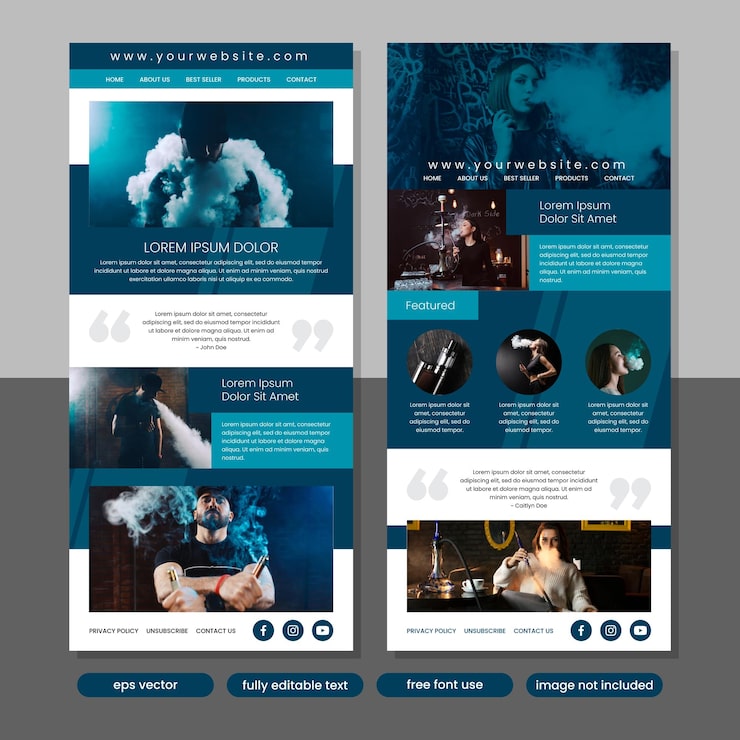 Vector ecommerce email template