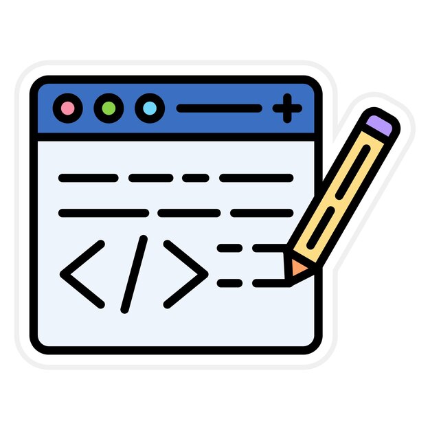 Vector edit code icon vector image can be used for computer programming