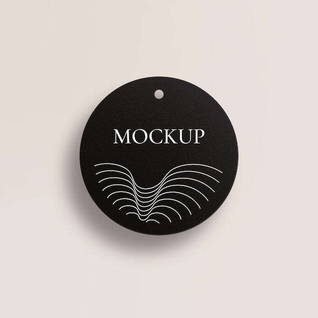 Vector editable circular label mockup