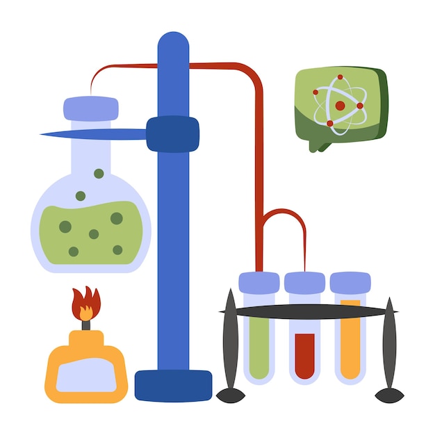 Vector an editable design icon of chemical flask