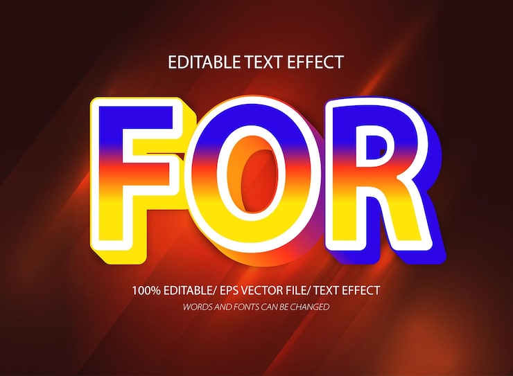 For editable text effect and editable text style