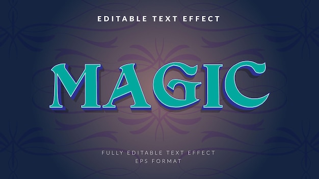 Vector editable text effect magic witch font style